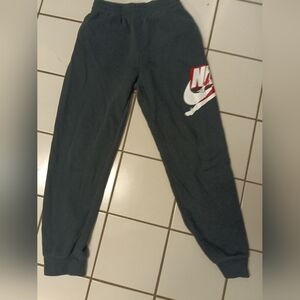 Jordan Kids Black Sweatpants with Red Logo
